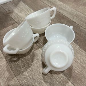Tea Cups from the Vitrock Line by Hocking Glass Company